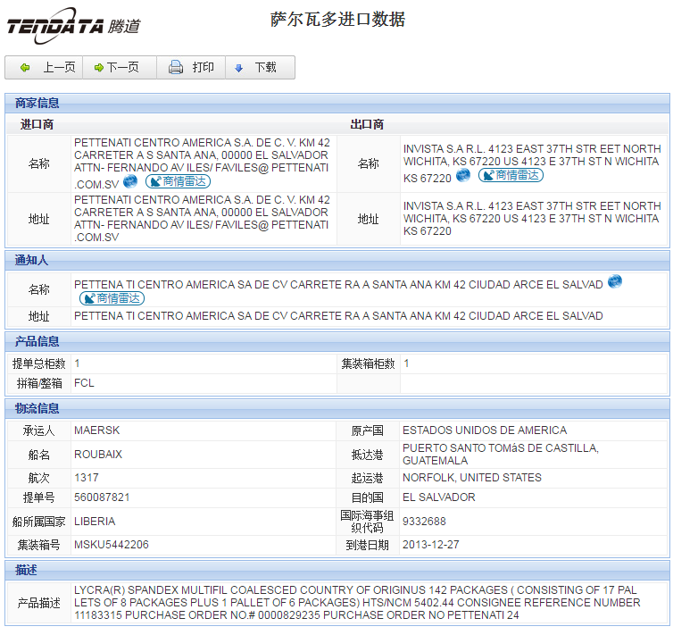 海关数据,进出口数据,进口数据,巅峰国际,贸易,萨尔瓦多